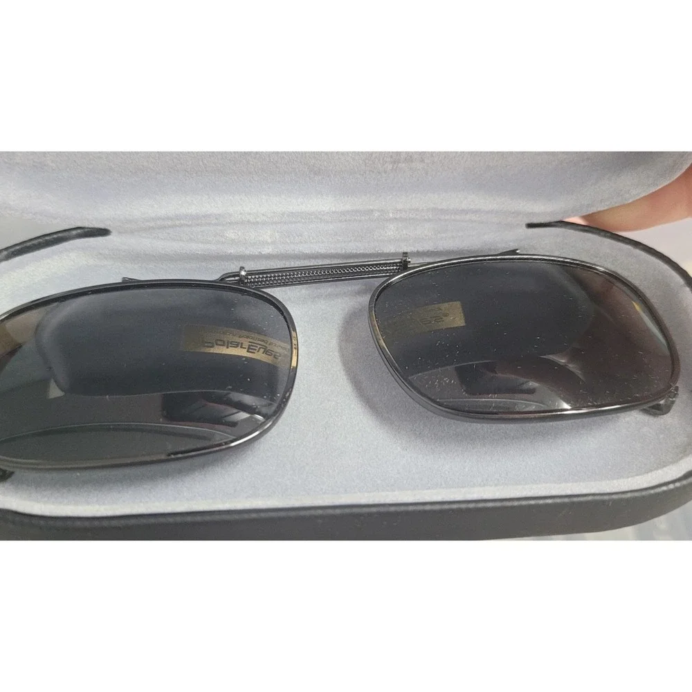 PREMIUM POLARIZED CLIP-ON SUNGLASSES, Polar Eyes, UV Protection, Case, Sunwear‎